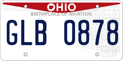 OH license plate GLB0878