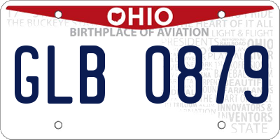 OH license plate GLB0879