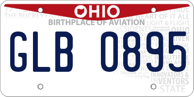 OH license plate GLB0895