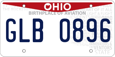 OH license plate GLB0896