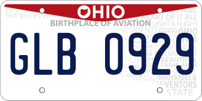 OH license plate GLB0929