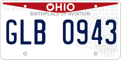 OH license plate GLB0943