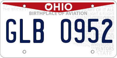 OH license plate GLB0952