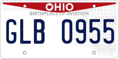 OH license plate GLB0955