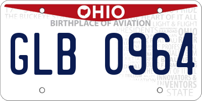 OH license plate GLB0964