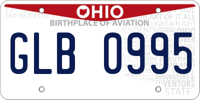 OH license plate GLB0995