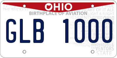OH license plate GLB1000