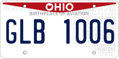 OH license plate GLB1006
