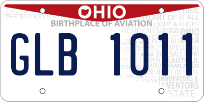OH license plate GLB1011