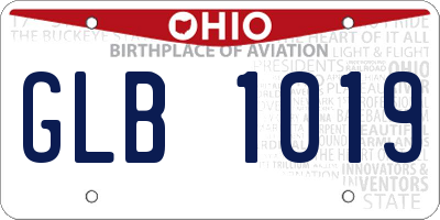 OH license plate GLB1019
