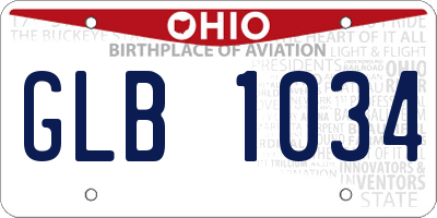 OH license plate GLB1034