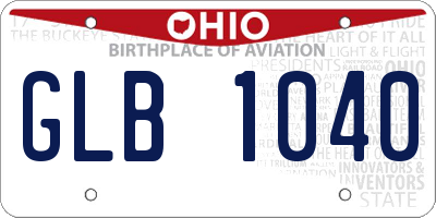 OH license plate GLB1040