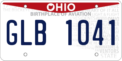 OH license plate GLB1041