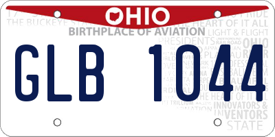 OH license plate GLB1044