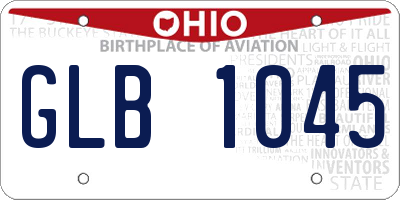 OH license plate GLB1045