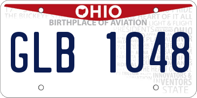 OH license plate GLB1048