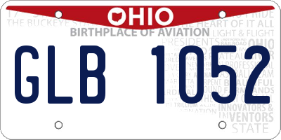OH license plate GLB1052