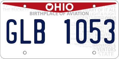 OH license plate GLB1053