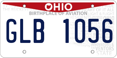 OH license plate GLB1056