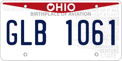 OH license plate GLB1061