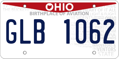 OH license plate GLB1062