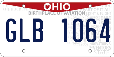 OH license plate GLB1064