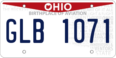 OH license plate GLB1071
