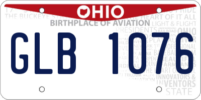 OH license plate GLB1076
