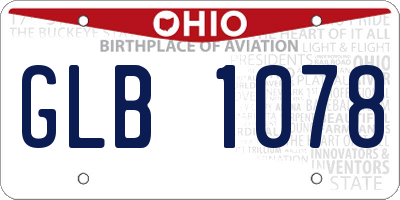 OH license plate GLB1078
