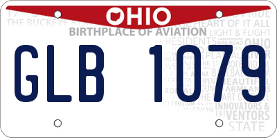 OH license plate GLB1079