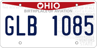 OH license plate GLB1085