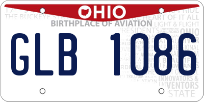 OH license plate GLB1086