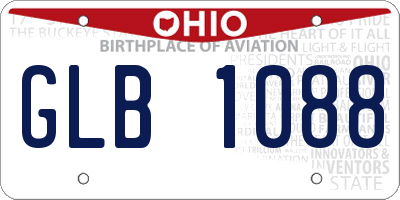 OH license plate GLB1088