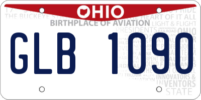 OH license plate GLB1090