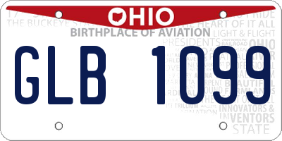 OH license plate GLB1099