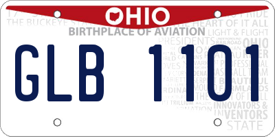 OH license plate GLB1101