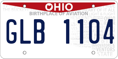 OH license plate GLB1104