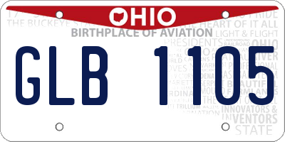 OH license plate GLB1105