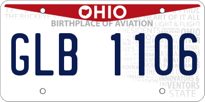 OH license plate GLB1106