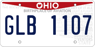 OH license plate GLB1107
