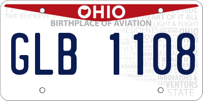 OH license plate GLB1108
