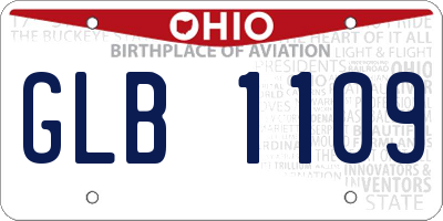 OH license plate GLB1109