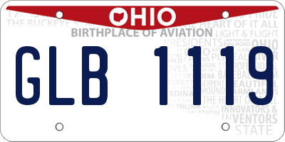 OH license plate GLB1119