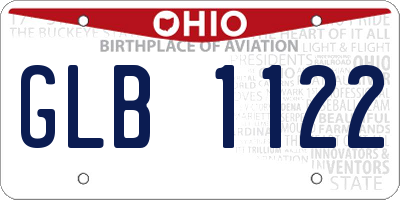 OH license plate GLB1122