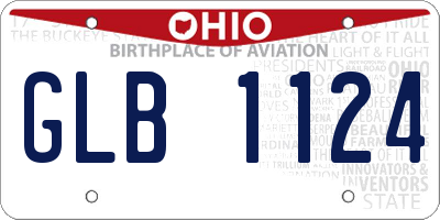 OH license plate GLB1124