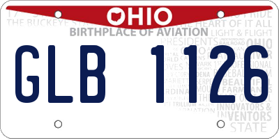 OH license plate GLB1126