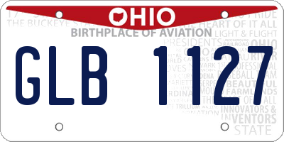 OH license plate GLB1127