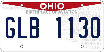 OH license plate GLB1130