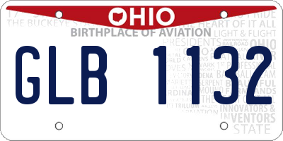 OH license plate GLB1132