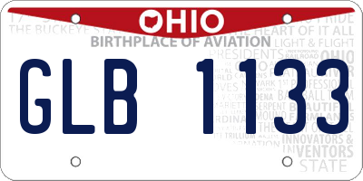 OH license plate GLB1133